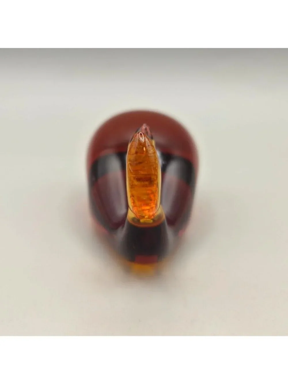 Pilgrim Handblown Glass Whale Figurine Amber Color Decorative Collectible 1950s